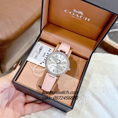 Đồng Hồ Nữ Coach Park Jacquard Signature 14504093 Silver Dây Da Đính Đá 34mm