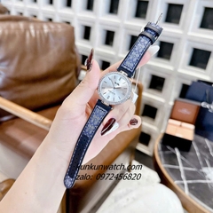 Đồng Hồ Nữ Coach Park Jacquard Signature 14504094 Silver Dây Da Đính Đá 34mm