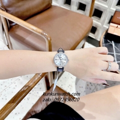 Đồng Hồ Nữ Coach Park Jacquard Signature 14504094 Silver Dây Da Đính Đá 34mm