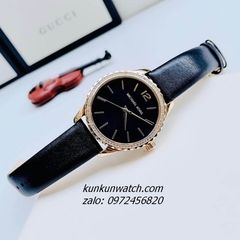 Đồng Hồ Nữ Michael Kors Layton MK2911 Nền Mặt Xà Cừ Đính Đá Dây Da Đen 38mm