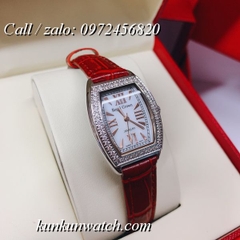 Đồng Hồ Nữ Royal Crown 3635 -  Dây Da Đỏ - 24 x 30mm