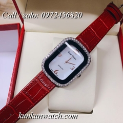 Đồng Hồ Nữ Royal Crown 3771 -  Dây Da Đỏ - 34 x 45mm