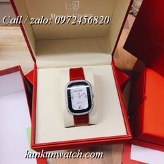 Đồng Hồ Nữ Royal Crown 3771 -  Dây Da Đỏ - 34 x 45mm