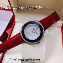 Đồng Hồ Nữ Royal Crown 3776 -  Dây Da Đỏ - 38mm