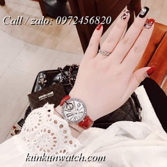 Đồng Hồ Nữ Royal Crown 3850 -  Dây Da Đỏ - 36mm