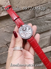Đồng Hồ Nữ Royal Crown 3850 -  Dây Da Đỏ - 36mm