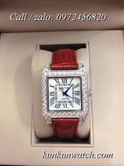 Đồng Hồ Nữ Royal Crown 6104 -  Dây Da Đỏ - 34mm