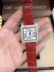 Đồng Hồ Nữ Royal Crown 6104 -  Dây Da Đỏ - 34mm