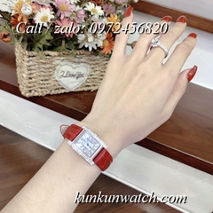 Đồng Hồ Nữ Royal Crown 6104 -  Dây Da Đỏ - 34mm