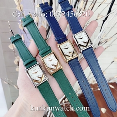 Đồng Hồ Nữ Fendi FDND016 - Dây Da Xanh Dương Vỏ Vàng - 24 x 32mm