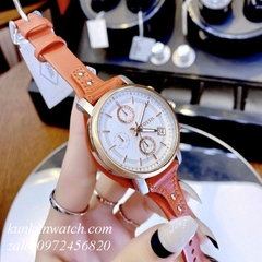 Đồng Hồ Nữ Fossil ES3837 Chronograph 3 Mặt Số Phụ Dây Da 38mm