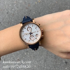 Đồng Hồ Nữ Fossil ES3838 Chronograph 3 Mặt Số Phụ Dây Da 38mm