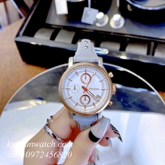 Đồng Hồ Nữ Fossil ES4045 Chronograph 3 Mặt Số Phụ Dây Da 38mm