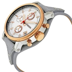 Đồng Hồ Nữ Fossil ES4045 Chronograph 3 Mặt Số Phụ Dây Da 38mm