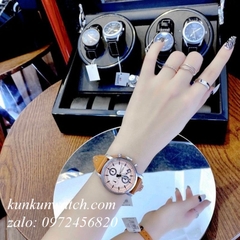 Đồng Hồ Nữ Fossil ES4046 Chronograph 3 Mặt Số Phụ Dây Da 38mm