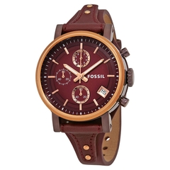 Đồng Hồ Nữ Fossil ES4114 Chronograph 3 Mặt Số Ph1ụ Dây Da 38mm 1