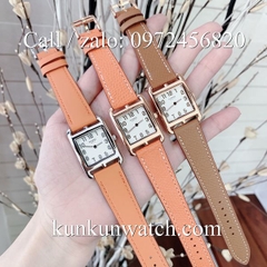 Đồng Hồ Nữ Hermes Cape Cod HMND063 - Dây Da Nâu - 23mm
