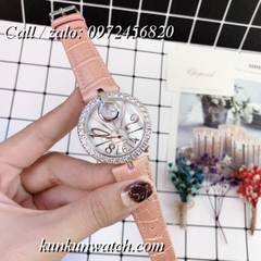 Đồng Hồ Nữ Royal Crown 3850 -  Dây Da Hồng - 36mm