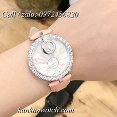 Đồng Hồ Nữ Royal Crown 3850 -  Dây Da Hồng - 36mm