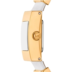 Đồng Hồ Nữ Michael Kors Darrington MK4899 Dây Da Trắng Vỏ Gold Mặt Vuông 14mm