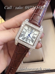 Đồng Hồ Nữ Royal Crown 6104 -  Dây Da Nâu - 34mm