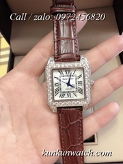 Đồng Hồ Nữ Royal Crown 6104 -  Dây Da Nâu - 34mm