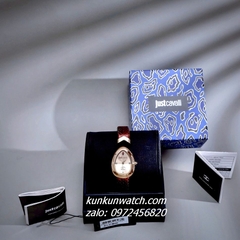 Đồng Hồ Nữ Just Cavalli JC1L321L0045 Rose Gold Dây Da Nâu Mặt Ovan 23.5mm