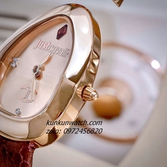 Đồng Hồ Nữ Just Cavalli JC1L321L0045 Rose Gold Dây Da Nâu Mặt Ovan 23.5mm