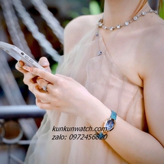 Đồng Hồ Nữ Just Cavalli JC1L321L0055 Rose Gold Dây Da Xanh Mặt Ovan 23.5mm