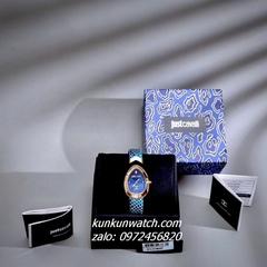 Đồng Hồ Nữ Just Cavalli JC1L321L0055 Rose Gold Dây Da Xanh Mặt Ovan 23.5mm