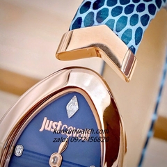 Đồng Hồ Nữ Just Cavalli JC1L321L0055 Rose Gold Dây Da Xanh Mặt Ovan 23.5mm