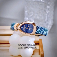 Đồng Hồ Nữ Just Cavalli JC1L321L0055 Rose Gold Dây Da Xanh Mặt Ovan 23.5mm