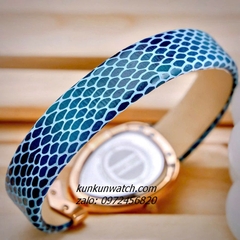 Đồng Hồ Nữ Just Cavalli JC1L321L0055 Rose Gold Dây Da Xanh Mặt Ovan 23.5mm