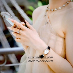 Đồng Hồ Nữ Just Cavalli JC1L321L0065 Demi Rose Gold Dây Da Đen Mặt Ovan 23.5mm