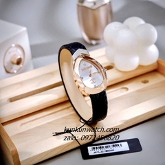 Đồng Hồ Nữ Just Cavalli JC1L321L0065 Demi Rose Gold Dây Da Đen Mặt Ovan 23.5mm