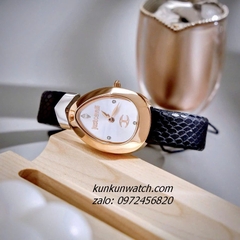 Đồng Hồ Nữ Just Cavalli JC1L321L0065 Demi Rose Gold Dây Da Đen Mặt Ovan 23.5mm