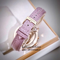 Đồng Hồ Nữ Swarovski Octea Lux Chrono Dây Da Tím Rose Gold 39mm