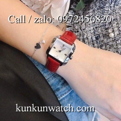 Đồng Hồ Nữ Tissot TSNDTC024 - Dây Da Đỏ - 25 x 25mm