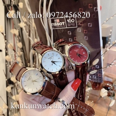 Đồng Hồ Nữ Tissot TSNDTC0198 - Dây Da Xanh Lá Vỏ Vàng - 32mm