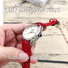 Đồng Hồ Nữ Tissot TSNDTC018 - Dây Da Đỏ Mặt Trắng- 32mm