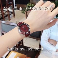 Đồng Hồ Nữ Tissot TSNDTC0195 - Dây Da Đỏ Tía - 32mm