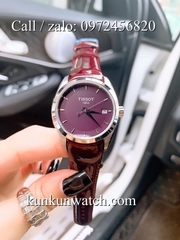 Đồng Hồ Nữ Tissot TSNDTC0195 - Dây Da Đỏ Tía - 32mm