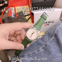 Đồng Hồ Nữ Tissot TSNDTC0197 - Dây Da Xanh Lá Vỏ Bạc - 32mm