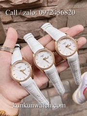 Đồng Hồ Nữ Tissot TSNDTC024 - Dây Da Trắng Vỏ Vàng - 32mm