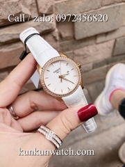 Đồng Hồ Nữ Tissot TSNDTC024 - Dây Da Trắng Vỏ Vàng - 32mm