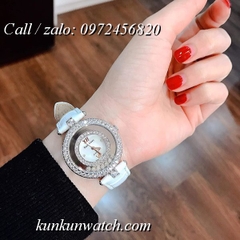 Đồng Hồ Nữ Royal Crown 3628 -  Dây Da Trắng - 32mm