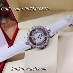 Đồng Hồ Nữ Royal Crown 3628 -  Dây Da Trắng - 32mm