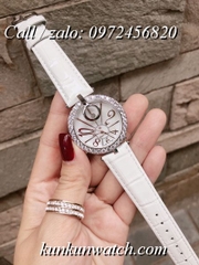 Đồng Hồ Nữ Royal Crown 3850 -  Dây Da Trắng - 36mm