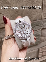 Đồng Hồ Nữ Royal Crown 3850 -  Dây Da Trắng - 36mm