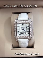 Đồng Hồ Nữ Royal Crown 6104 -  Dây Da Trắng - 34mm